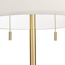 Image4 of Possini Euro Milan 64" Gold Finish Modern Floor Lamp with Marble Base more views