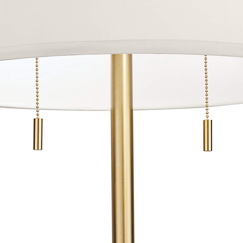 Image 4 Possini Euro Milan 64" Gold Finish Modern Floor Lamp with Marble Base more views