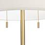 Possini Euro Milan 64" Gold Finish Modern Floor Lamp with Marble Base