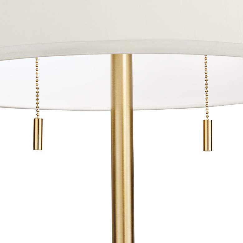 Image 5 Possini Euro Milan 64" Gold Finish Modern Floor Lamp with Marble Base more views