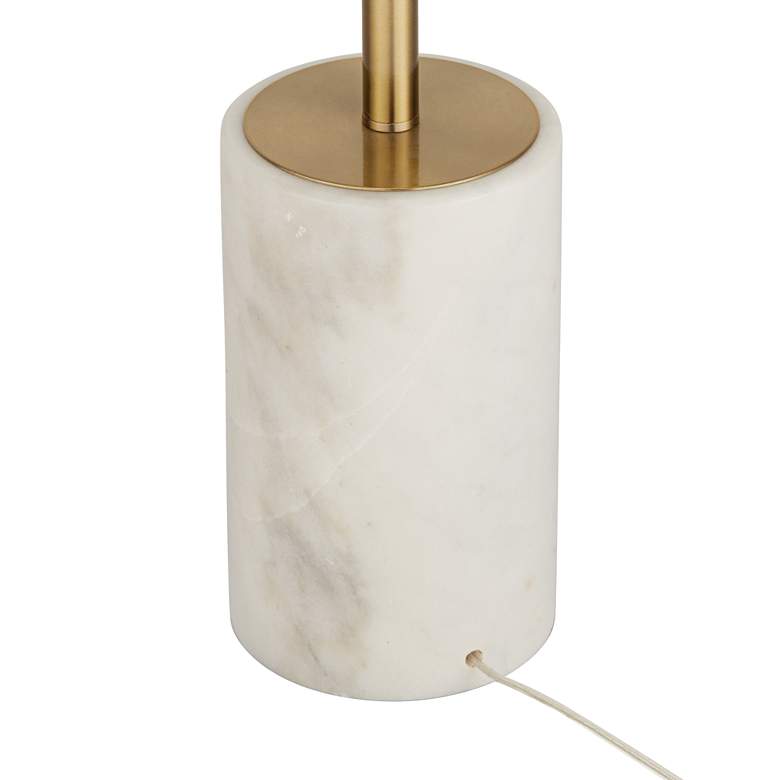 Image 5 Possini Euro Milan 66" Gold and Marble Floor Lamp with Pleated Shade more views
