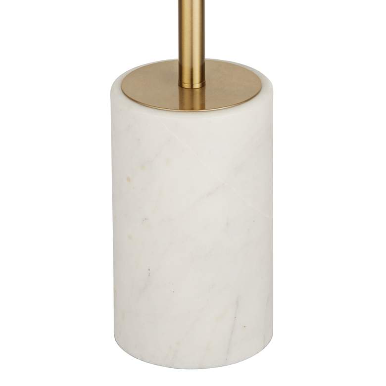 Possini Euro Milan Gold Finish Modern Floor Lamp with Marble Base more views