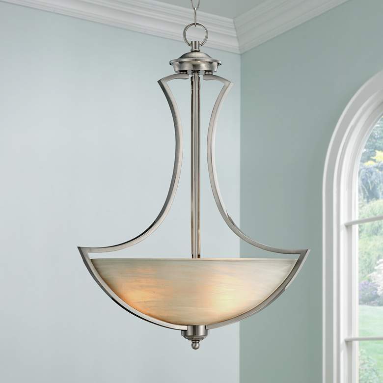 Image 1 Possini Euro Milbury 19 1/2 inch Wide Bowl Pendant Chandelier