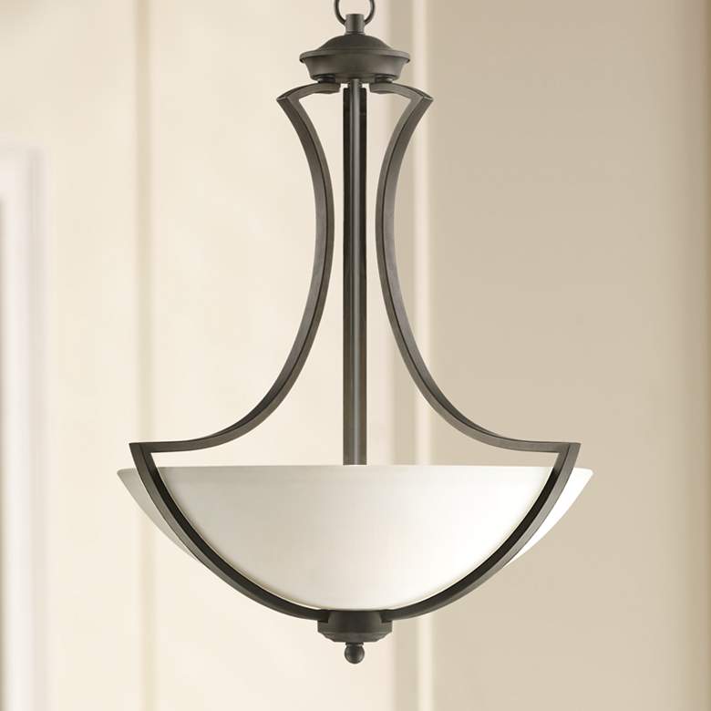 Image 1 Possini Euro Milbury 19 1/2 inch Wide Dark Bronze Pendant Light