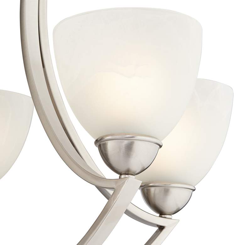 Image 4 Possini Euro Milbury 24" Wide Five Light Satin Nickel Chandelier more views