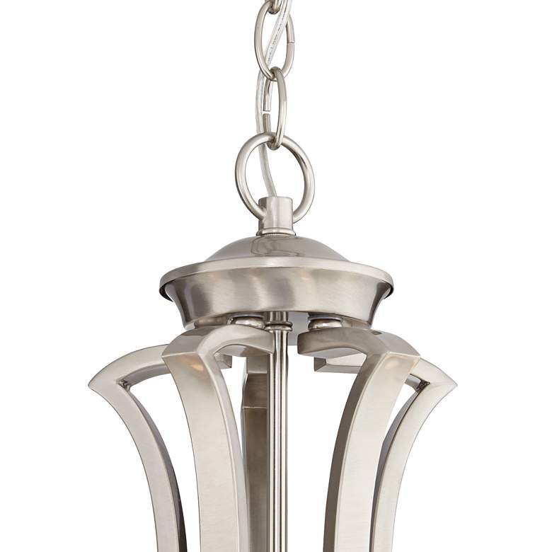 Image 5 Possini Euro Milbury 24" Wide Five Light Satin Nickel Chandelier more views