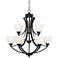 Possini Euro Milbury 29 1/2" Wide Black 9-Light Chandelier