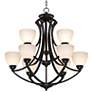 Thumbnail4 of Possini Euro Milbury 30" Wide Dark Bronze 9-Light Chandelier more views