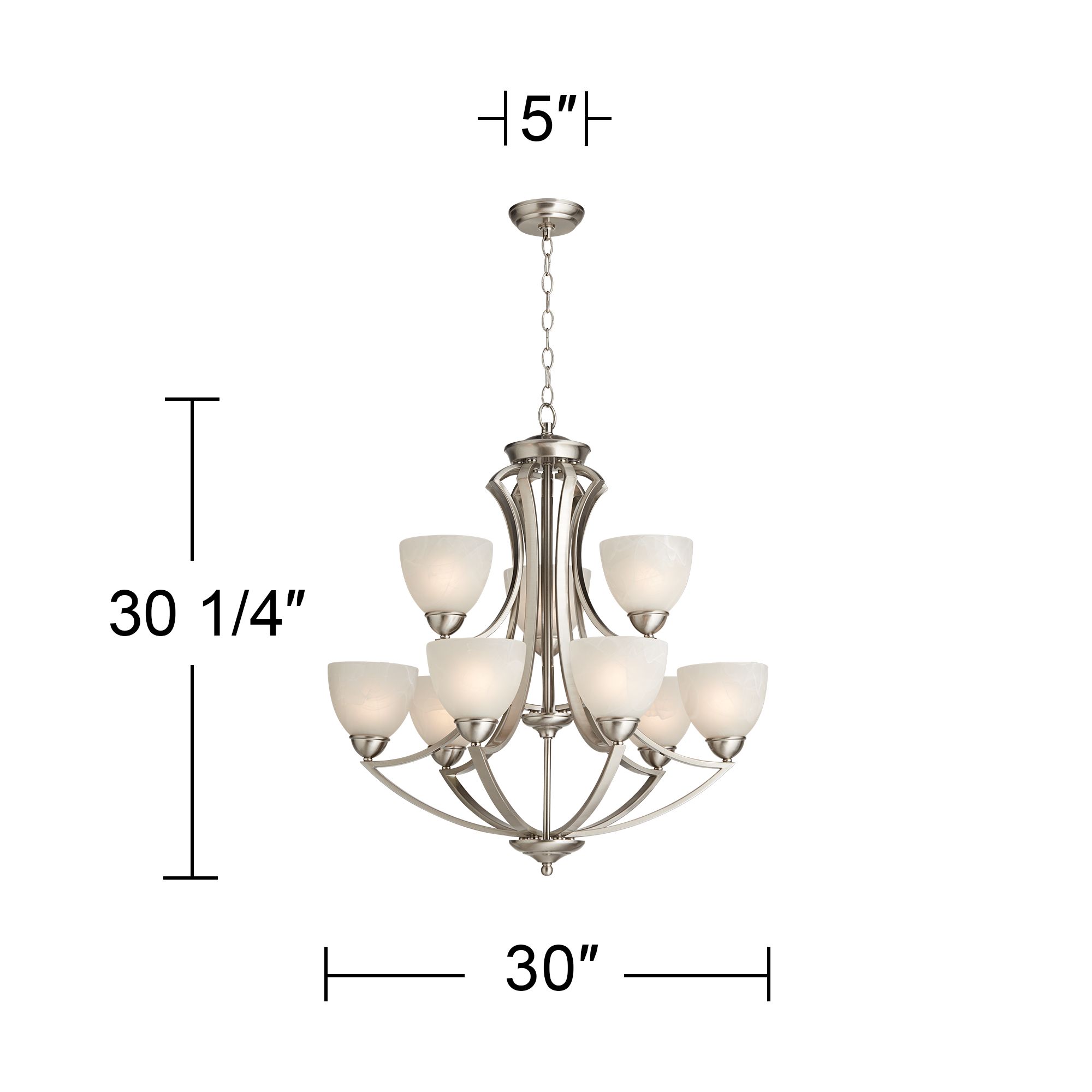 Milbury Nine Light Chandelier