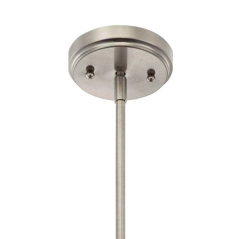 Image 6 Possini Euro Milbury 6" Wide Satin Nickel and White Glass Mini Pendant more views