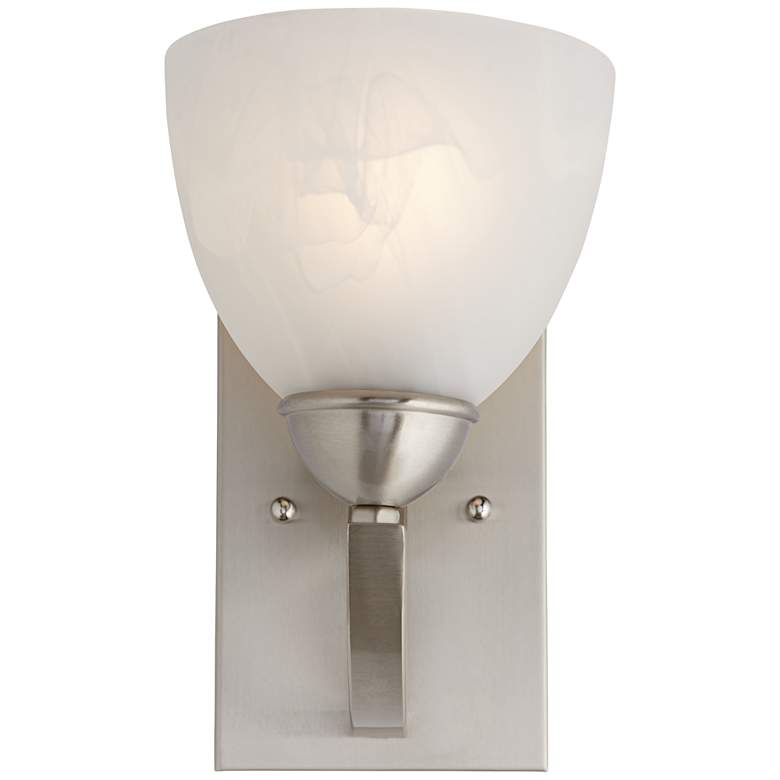 Image 5 Possini Euro Milbury 9" High Marbleized Glass Wall Sconce Set of 2 more views