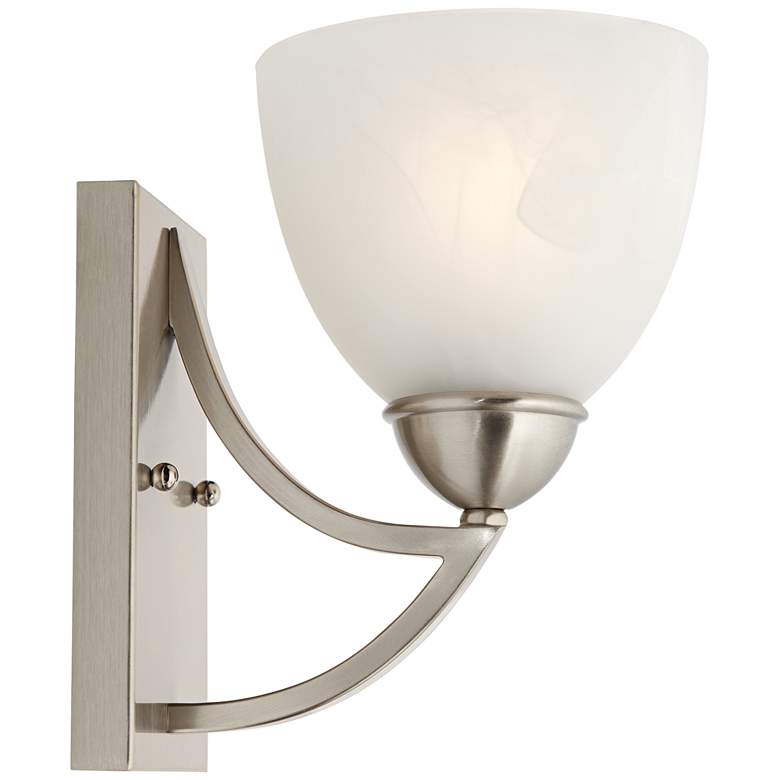 Image 7 Possini Euro Milbury 9" High Marbleized Glass Wall Sconce Set of 2 more views