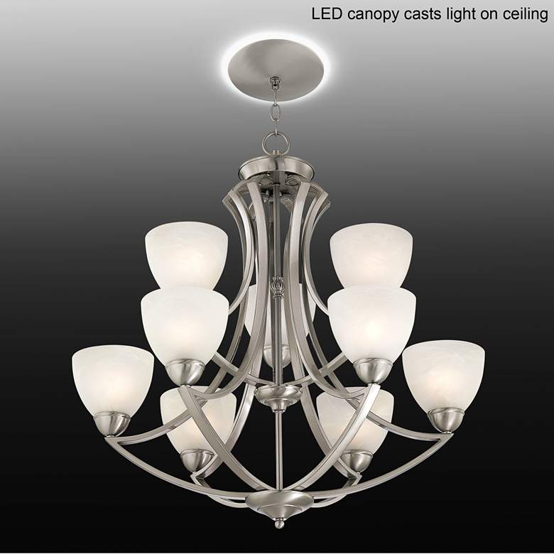 Possini Euro Milbury 9-Light 30&quot;W Chandelier with LED Canopy