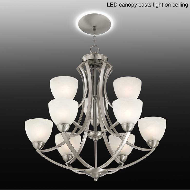 Image 1 Possini Euro Milbury 9-Light 30"W Chandelier with LED Canopy