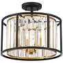 Thumbnail2 of Possini Euro Milne 14" Wide Bronze and Brass Ceiling Light