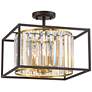 3_Possini Euro Milne 14" Wide Metal and Crystal 4-Light Ceiling Light