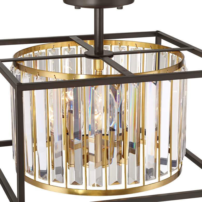 Image 5 Possini Euro Milne 14" Wide Metal and Crystal 4-Light Ceiling Light more views