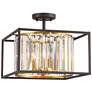 7_Possini Euro Milne 14" Wide Metal and Crystal 4-Light Ceiling Light more views