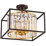 Watch A Video About the Milne 14 Wide Bronze and Brass 4 Light Ceiling Light