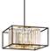 Possini Euro Milne 20" Wide Bronze and Burnished Brass 5-Light Pendant