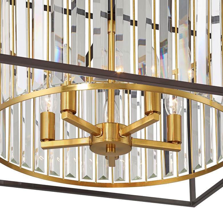 Image 4 Possini Euro Milne 20"W Bronze and Burnished Brass 5-Light Pendant more views