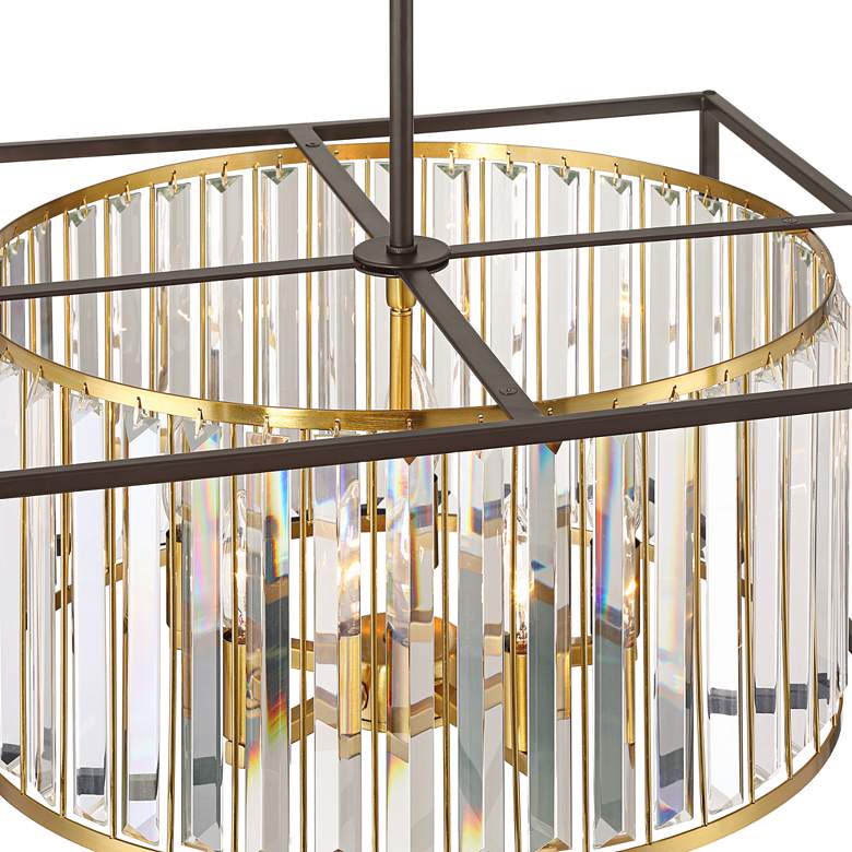 Image 5 Possini Euro Milne 20"W Bronze and Burnished Brass 5-Light Pendant more views
