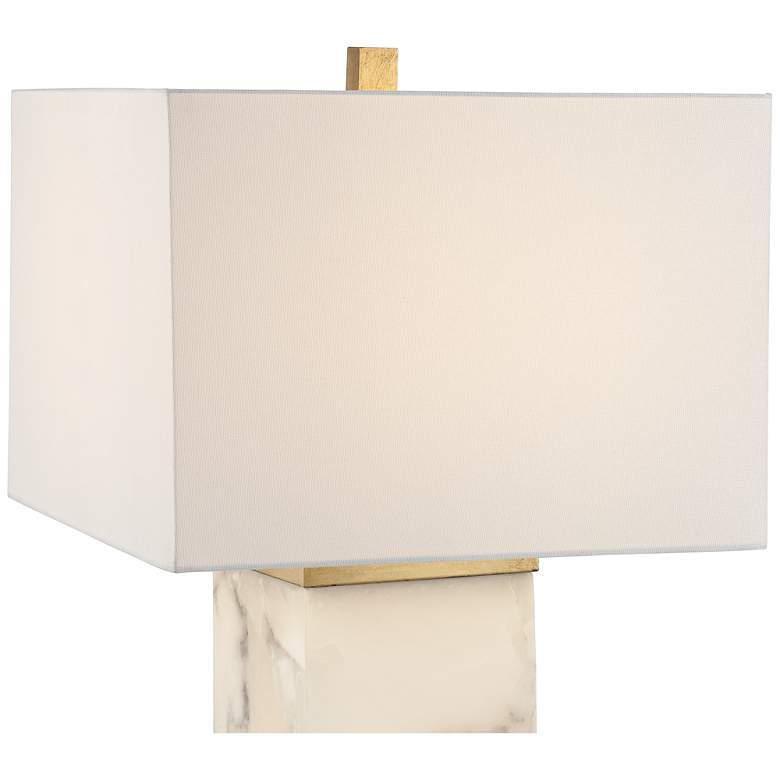 Image 4 Possini Euro Mindy 24 3/4" Alabaster Table Lamp with Night Light more views