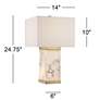 Possini Euro Mindy 24 3/4" Alabaster Table Lamp with Night Light