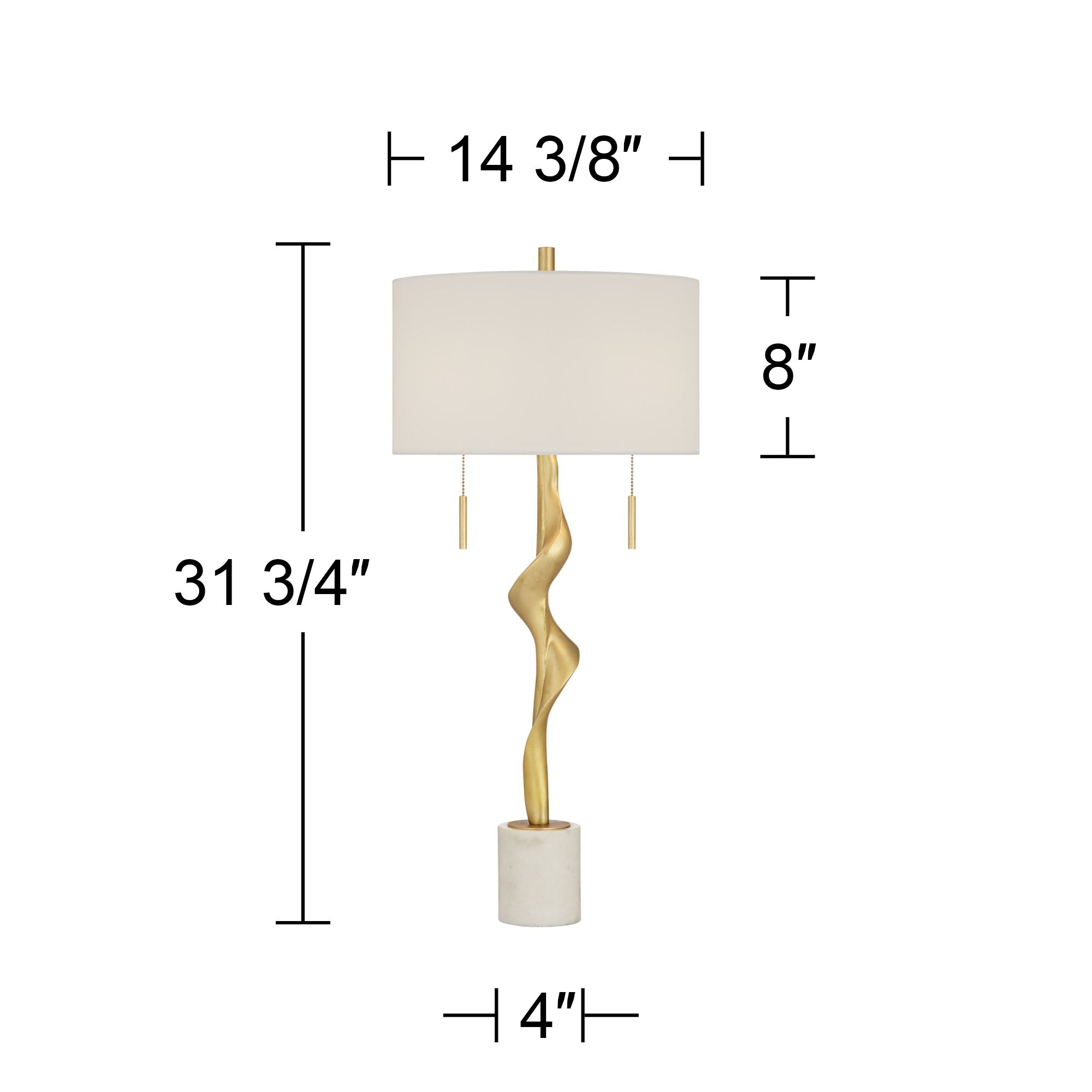 Possini Euro Minerva 31 3/4" Marble and Gold Sculpture Table Lamp