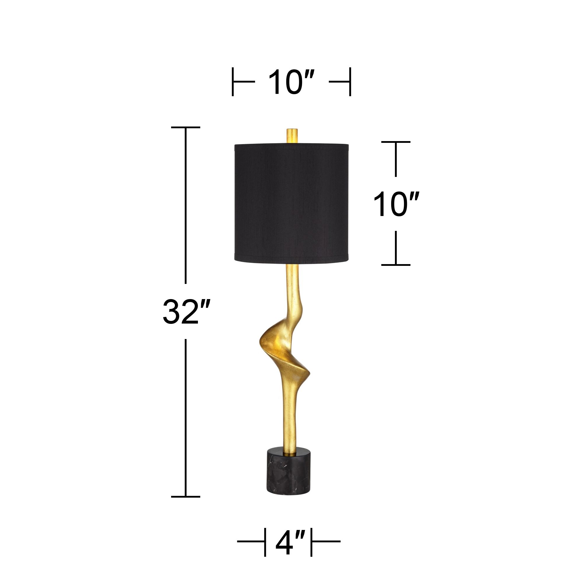 Possini Euro Minerva 32" High Modern Marble and Gold Leaf Table Lamp