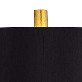 Image3 of Possini Euro Minerva Gold Leaf Black Table Lamps Set of 2 more views