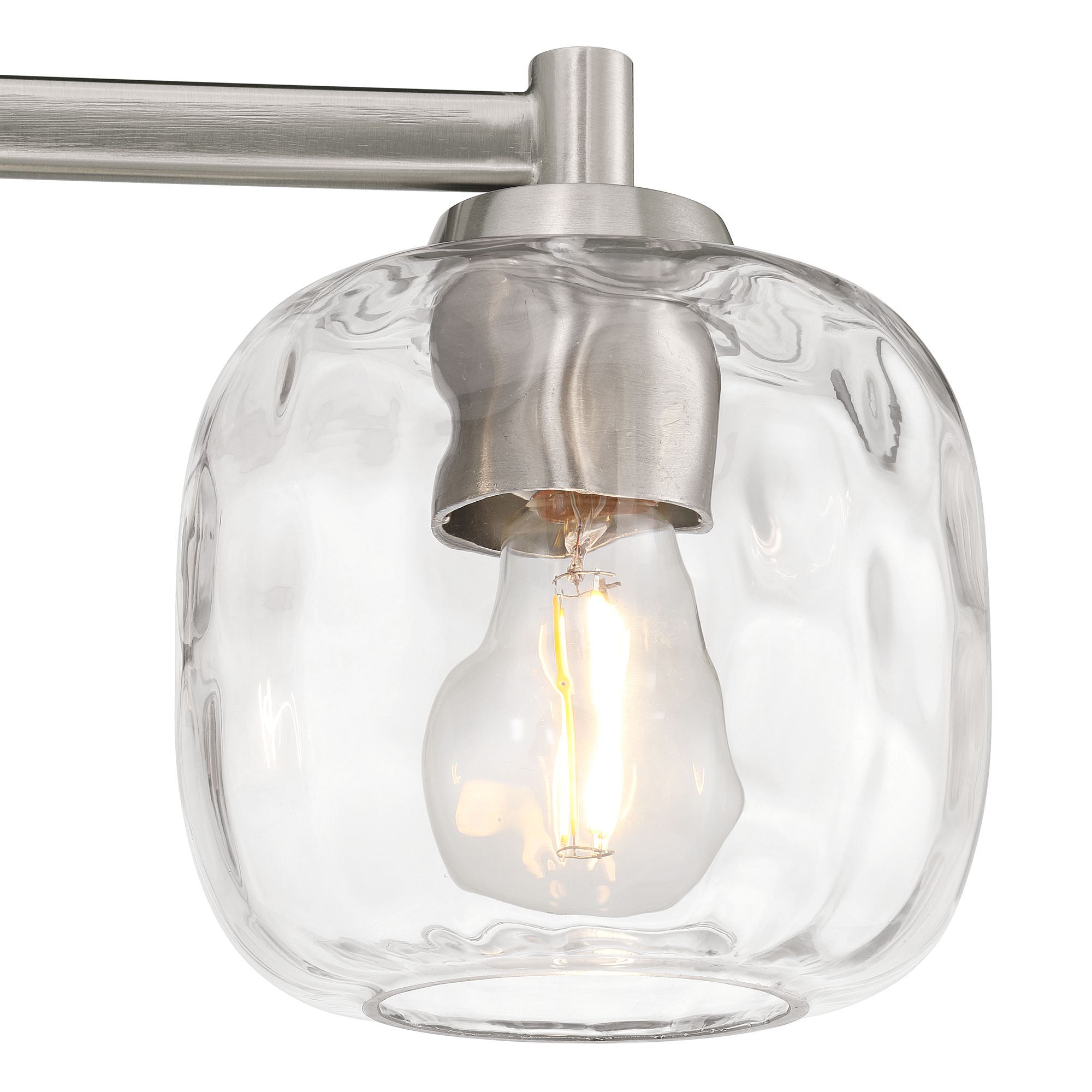 Image 3 Possini Euro Mio 23" Wide Brushed Nickel and Glass 3-Light Bath Light more views