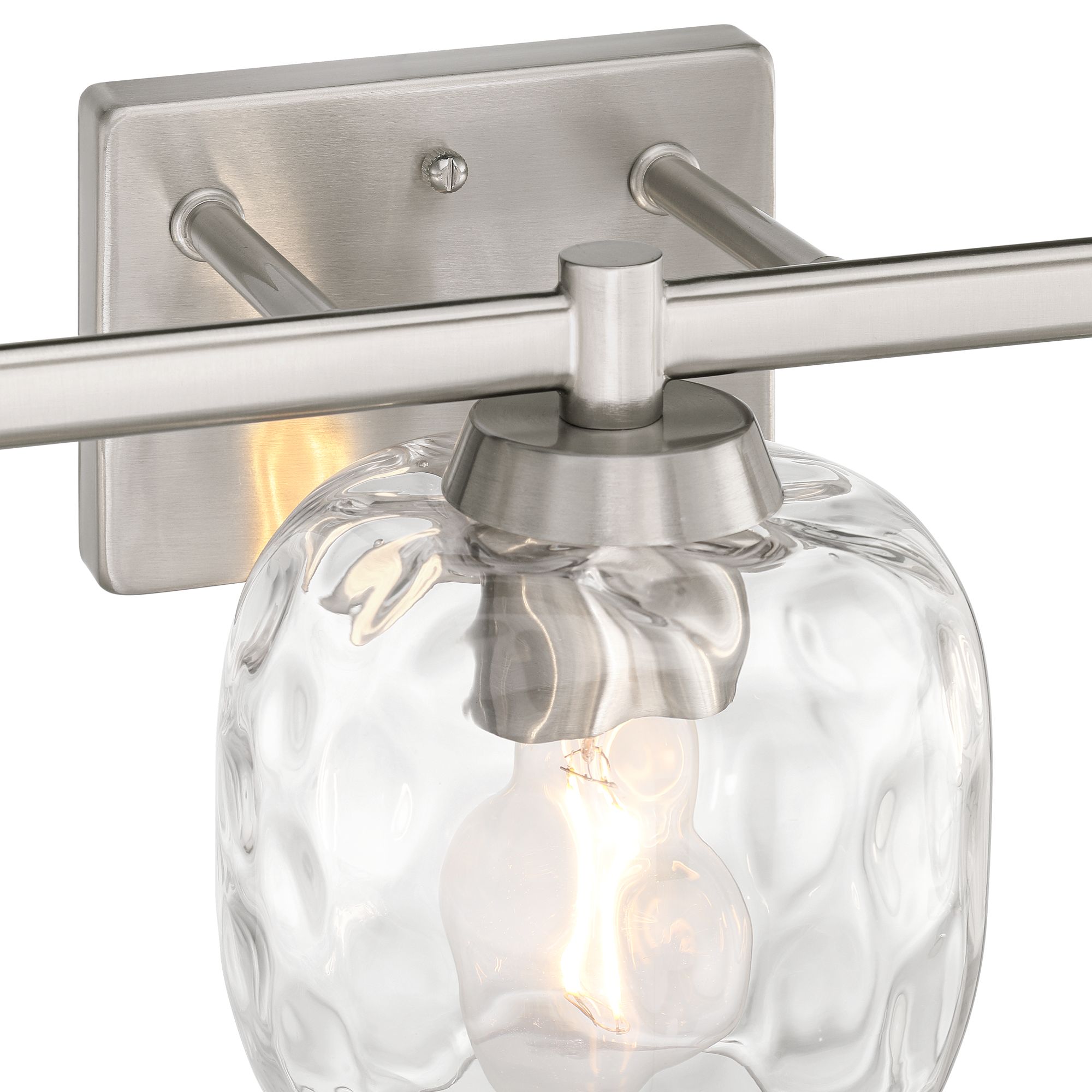 Image 4 Possini Euro Mio 23" Wide Brushed Nickel and Glass 3-Light Bath Light more views