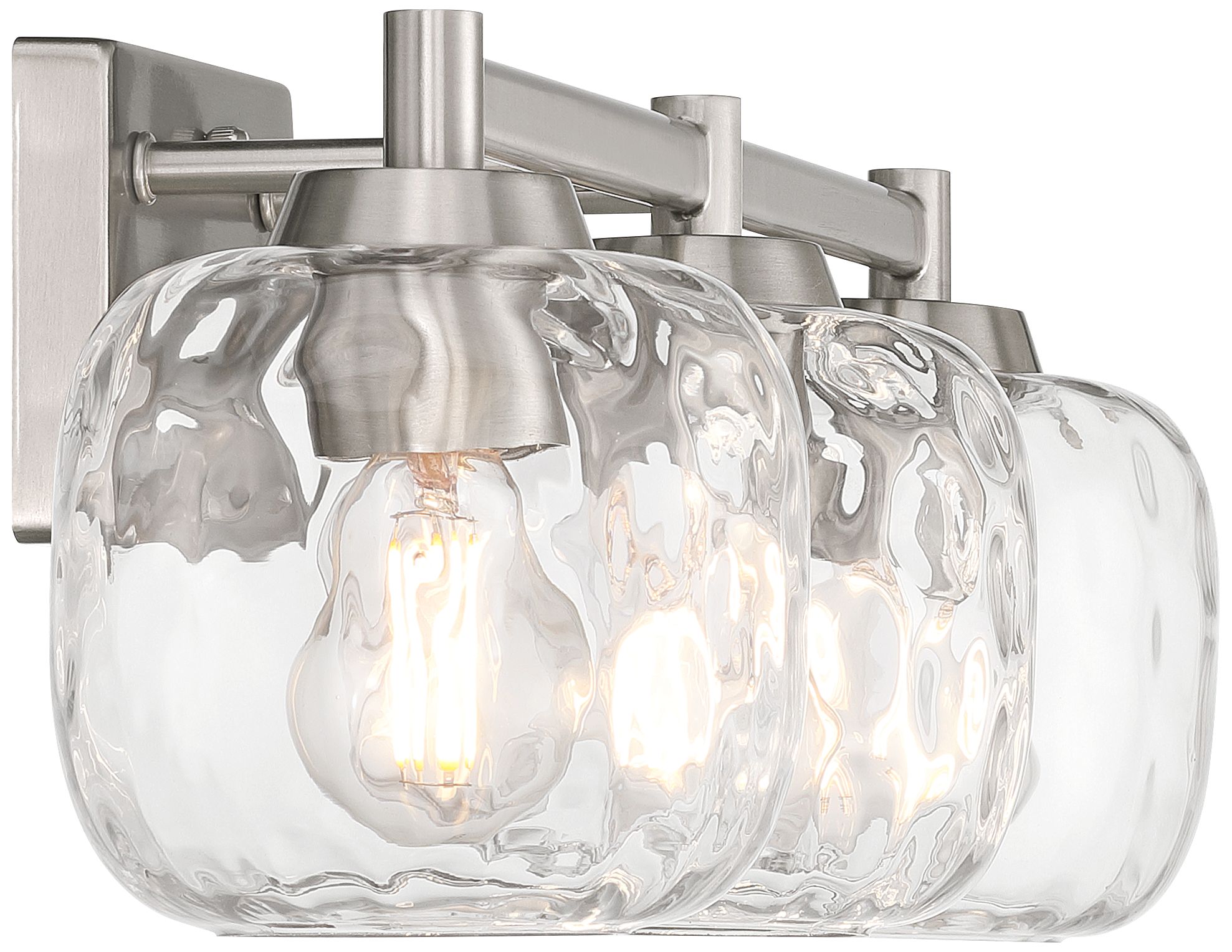 Possini Euro Mio 23" Wide Brushed Nickel and Glass 3-Light Bath Light