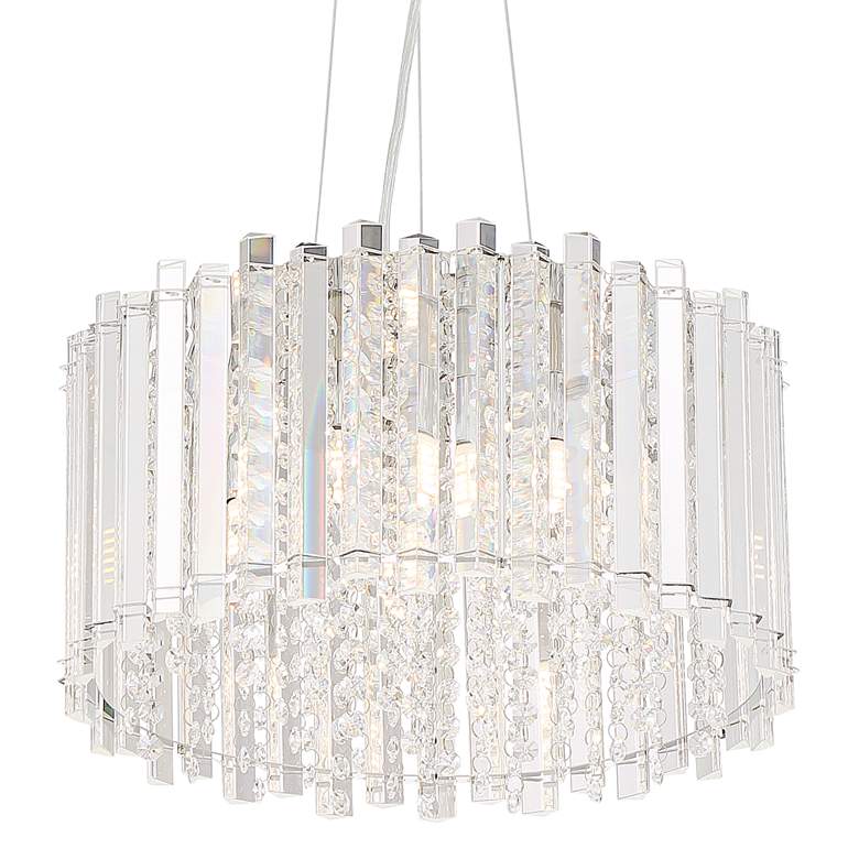 Image 3 Possini Euro Mirabell 16" Wide Crystal LED Modern Drum Pendant more views