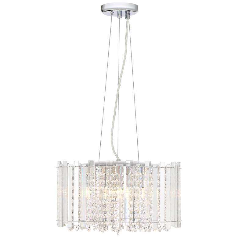Image 5 Possini Euro Mirabell 16" Wide Crystal LED Modern Drum Pendant more views