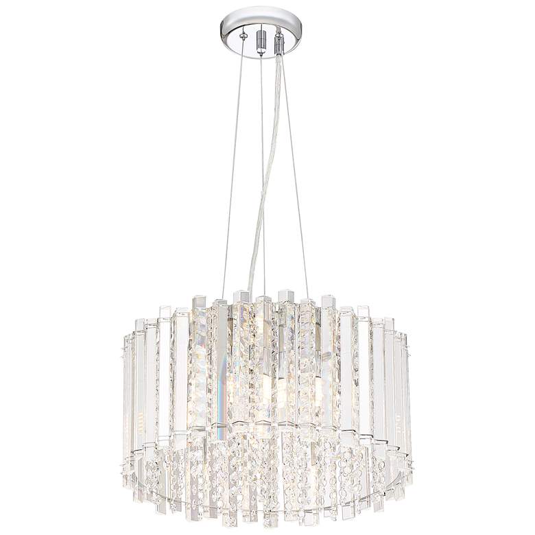 Image 6 Possini Euro Mirabell 16 inch Wide Crystal LED Modern Drum Pendant more views