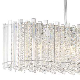 Image3 of Possini Euro Mirabell 34" Crystal LED Kitchen Island Linear Pendant more views