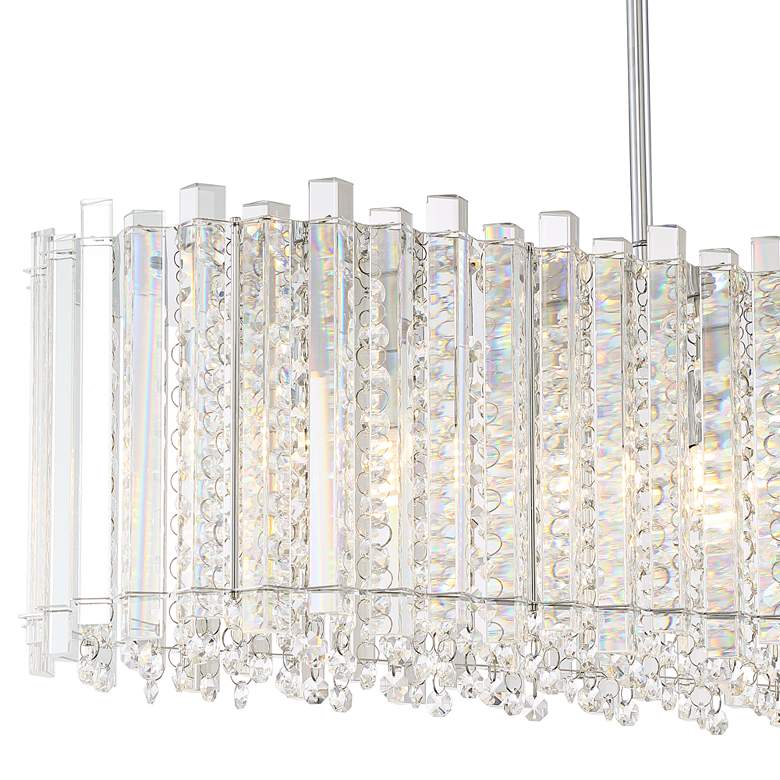 Image 3 Possini Euro Mirabell 34" Crystal LED Kitchen Island Linear Pendant more views
