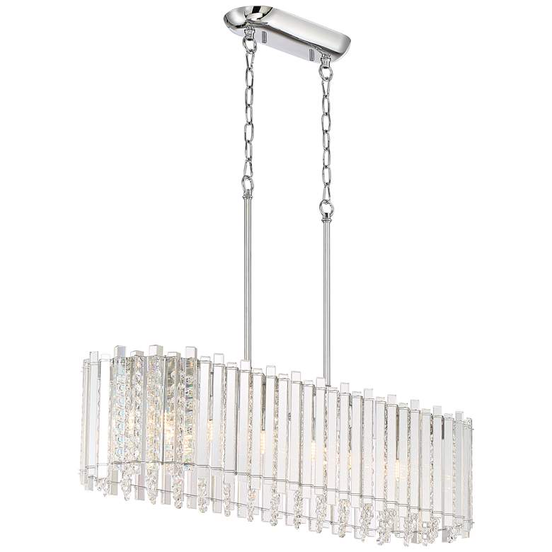 Image 6 Possini Euro Mirabell 34" Crystal LED Kitchen Island Linear Pendant more views