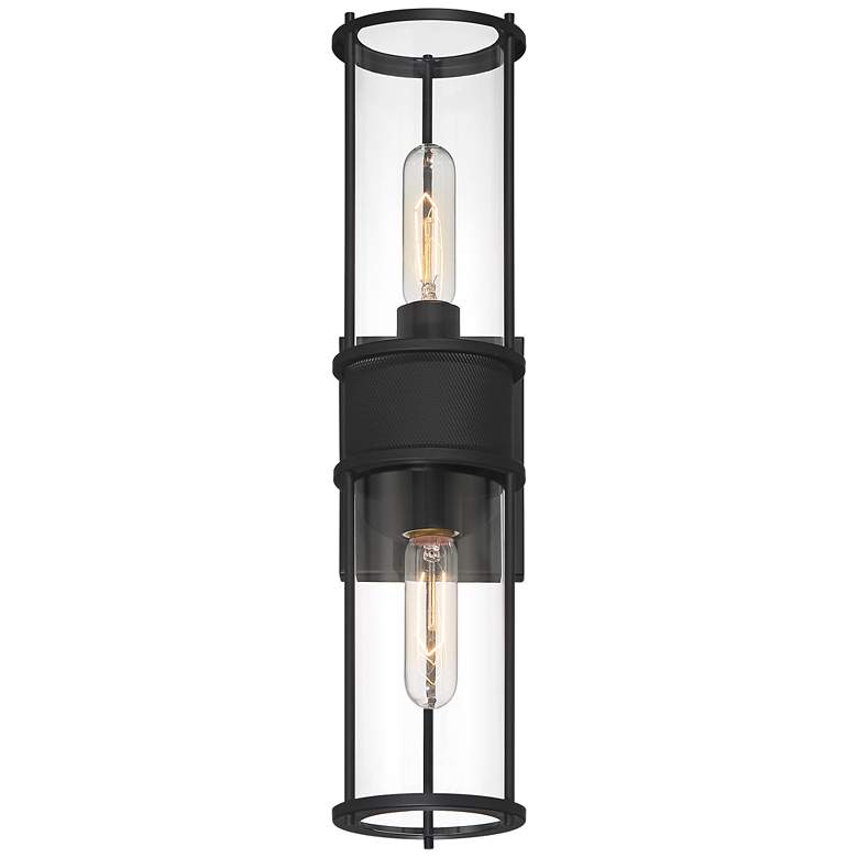 Image 5 Possini Euro Miranda 19 1/2 inch High Black 2-Light Wall Sconce more views