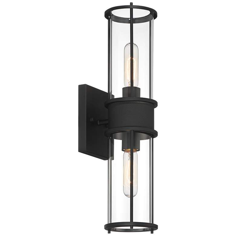 Image 6 Possini Euro Miranda 19 1/2" High Black 2-Light Wall Sconce more views