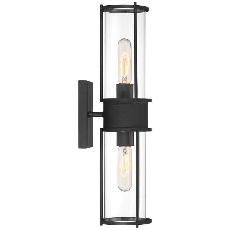 Image 7 Possini Euro Miranda 19 1/2" High Black 2-Light Wall Sconce more views