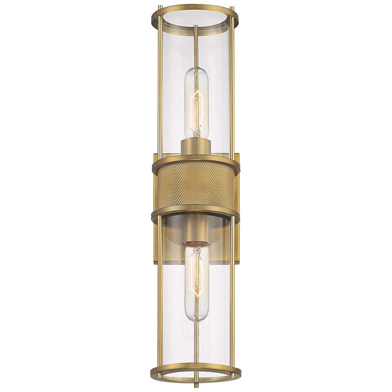 Image 5 Possini Euro Miranda 19" High Warm Brass 2-Light Wall Sconce more views