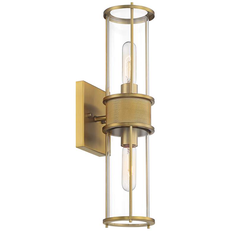 Image 6 Possini Euro Miranda 19" High Warm Brass 2-Light Wall Sconce more views