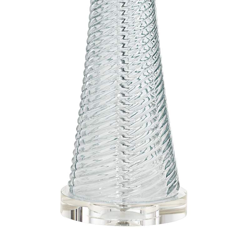 Image 7 Possini Euro Miriam 28 1/2" Aqua Blue Glass Lamp with Dimmer more views