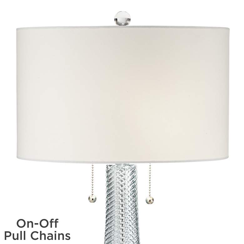 Image 4 Possini Euro Miriam 28 1/2" Modern Glass Table Lamp with USB Dimmer more views