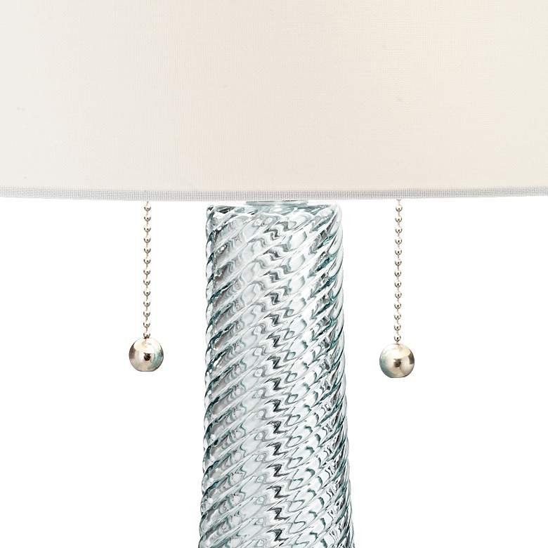 Image 5 Possini Euro Miriam 28 1/2" Modern Glass Table Lamp with USB Dimmer more views