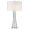 Possini Euro Miriam 29 1/2" Aqua Glass Table Lamp with Acrylic Riser