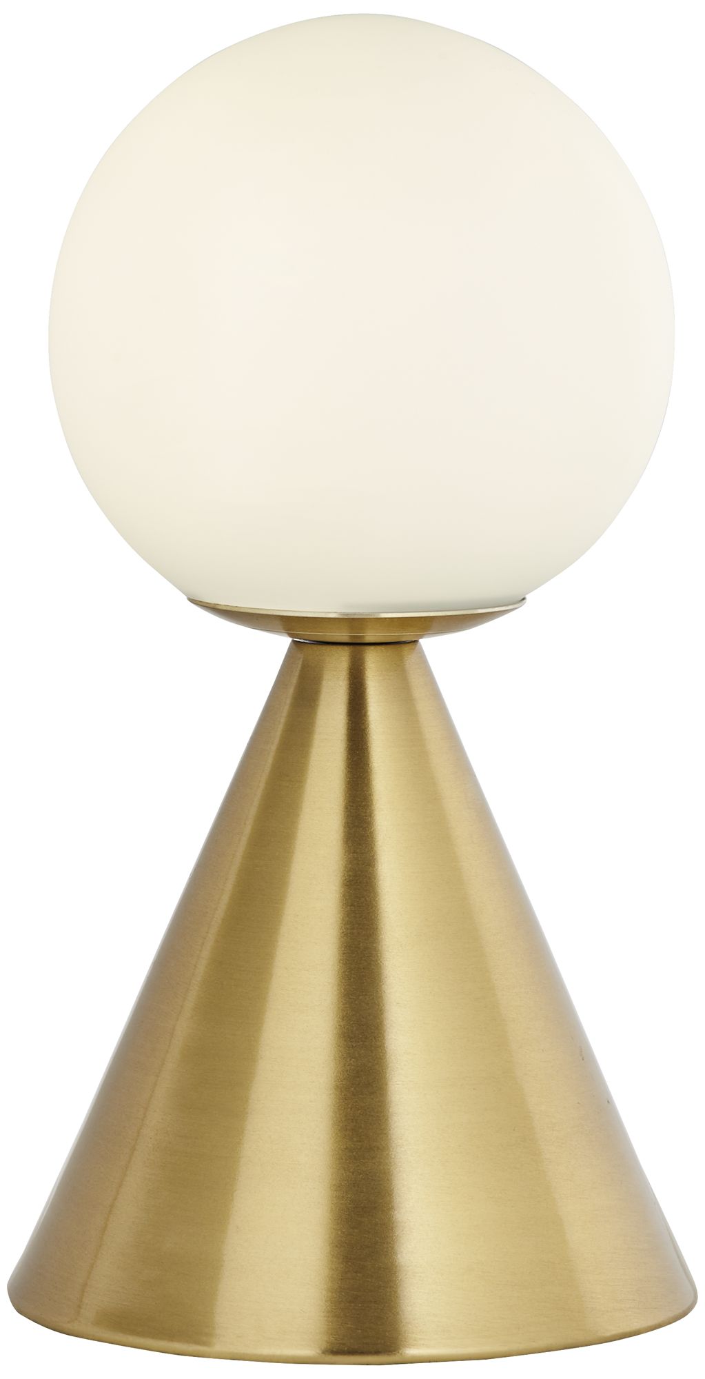 Image 3 Possini Euro Mobley 10 1/2" High Gold and White Glass Accent Lamp